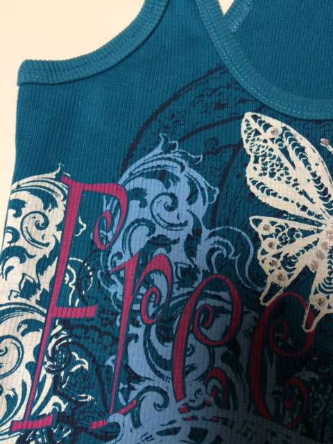 TANK TOP - BLUE - PRINT - TEENAGE GIRL - CLOTHING - GIRL CLOTHING