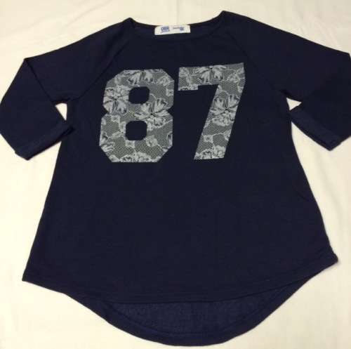 TOP - NAVY BLUE - 3/4 SLEEVE -TEENAGE GIRL