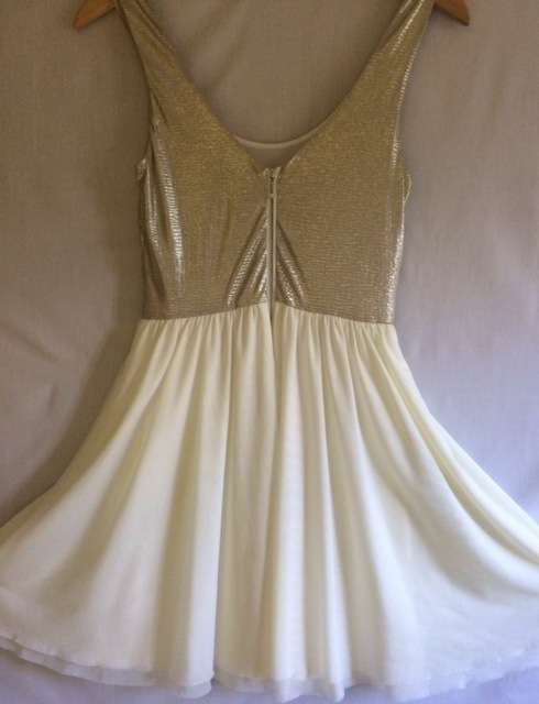 CREAM AND GOLD DRESS - TEENAGE GIRL by Forever New - SIZE 30 (6) - DRESSES - GIRLS