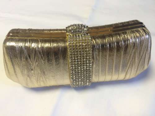 GOLD CLUTCH - HANDBAG - ACCESSORIES - BAGS - LADIES