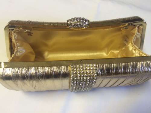 GOLD CLUTCH - HANDBAG - ACCESSORIES - BAGS - LADIES