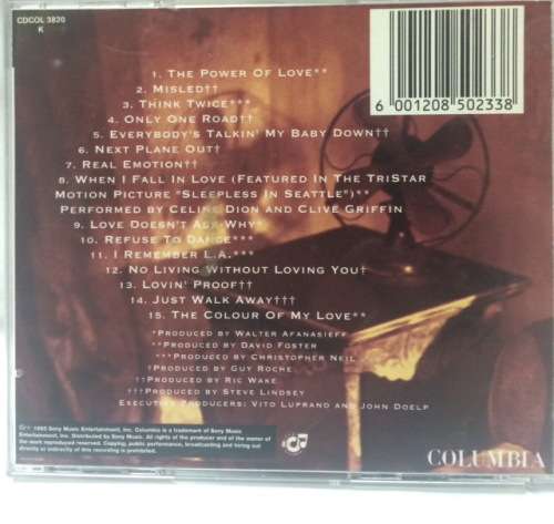 CELINE DION - THE COLOUR OF MY LOVE - CD - COMPACT DISCS