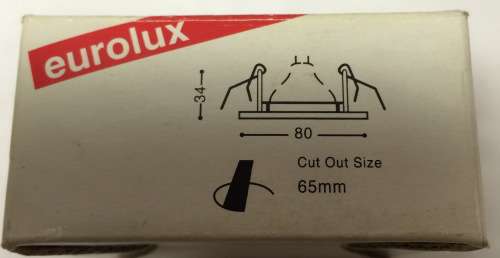 EUROLUX STRAIGHT DOWN LIGHT - WHITE - NEW - LIGHTING - LIGHTS