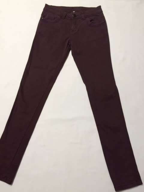 DENIM LOOK - MAROON - SKINNY - SIZE 32 - LADIES PANTS - LADIES - CLOTHING