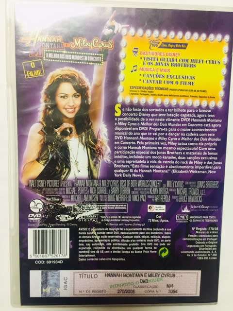 DVD - MOVIES - BEST OF BOTH WORLDS CONCERT - MILEY CYRUS - HANNAH MONTANA INCLUDES JONAS BROTHERS