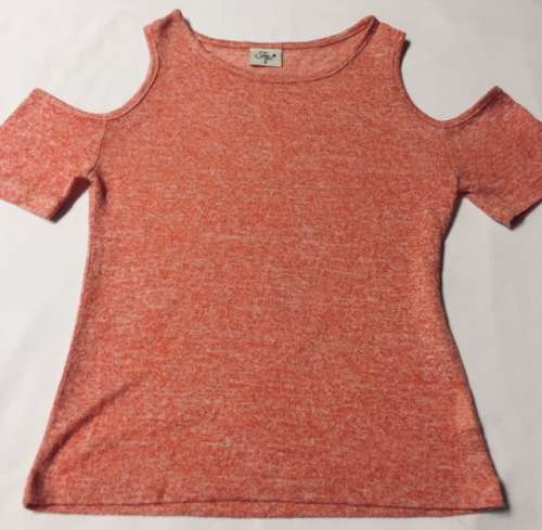 TOPS - DROPPED SLEEVE - TIGHT FIT - TEENAGE GIRL - SIZE 6 (30) - CLOTHING - LADIES - CORAL COLOUR