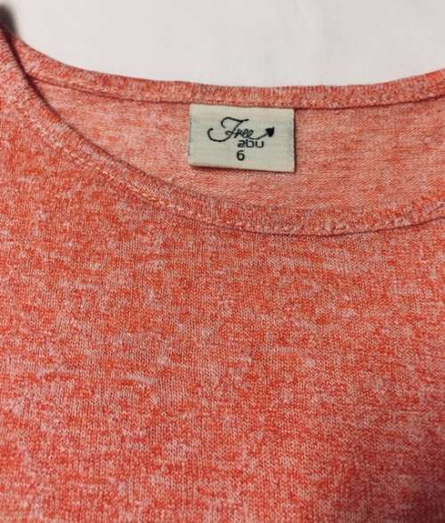 TOPS - DROPPED SLEEVE - TIGHT FIT - TEENAGE GIRL - SIZE 6 (30) - CLOTHING - LADIES - CORAL COLOUR