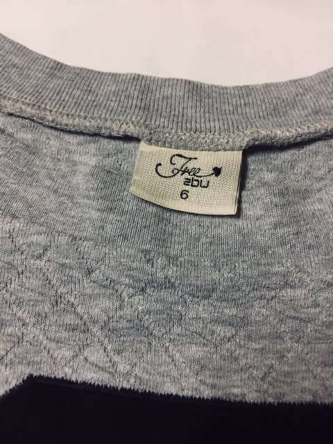 TRACKSUIT JUMPER - SWEATER  - TEENAGE GIRL - LADIES - CLOTHING - SIZE 6- GREY