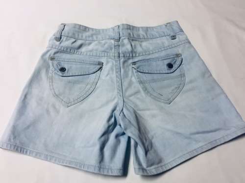 SHORTS - DENIM SHORTS - TEENAGE GIRL - CLOTHING - LADIES - SIZE 6 (30) - LIGHT BLUE DENIM
