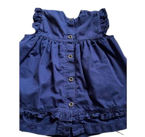 DRESS - GIRL - KIDS - AGE 2 YEARS OLD - NAVY BLUE - MADE IN PORTUGAL - KNEE LENGTH