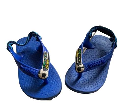 BABY FLIP FLOP - SIZE 3 BABY SIZE - IPANEMA - BABY BOY - KIDS - FOOTBALL FLIP FLOP - MADE IN BRAZIL
