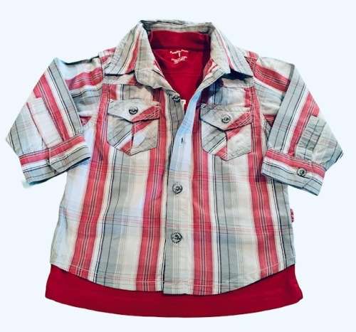 SHIRT - TOP - DOUBLE LAYER SHIRT - BOYS - KIDS - SIZE 1 YEARS OLD - PUMPKIN PATCH