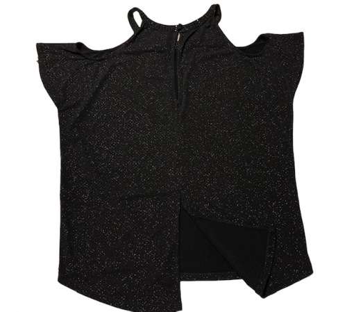 TOP - FORMAL - LADIES - GLITTER - SIZE 6 MORE LIKE A SIZE 8 - NEW STILL HAS TAGS - COLD SHOULDER