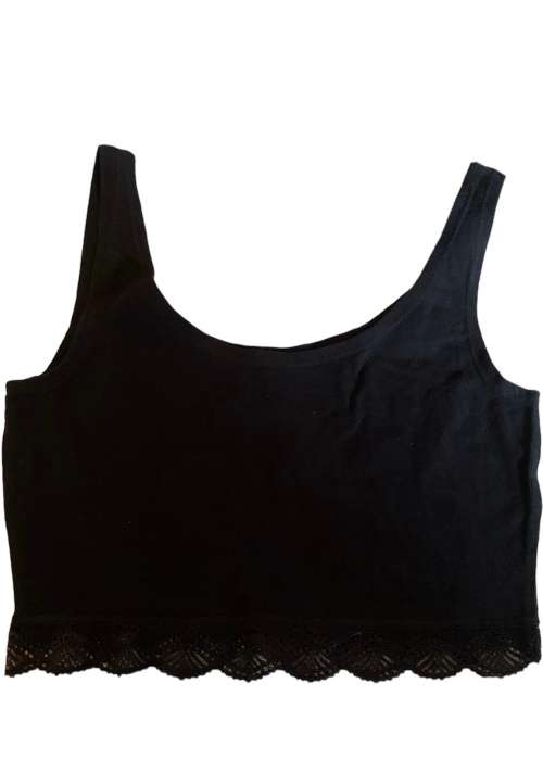 CROP TOP - LACE DETAIL - LADIES - SIZE SMALL