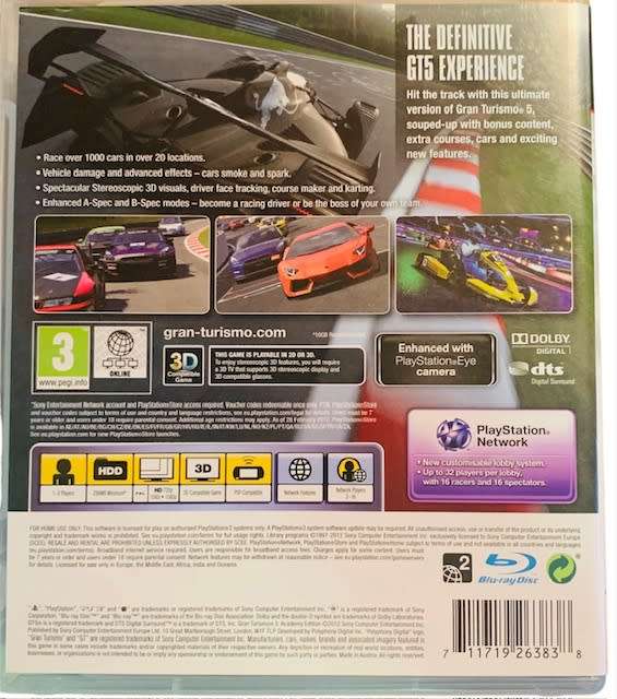 GRAN TURISMO 5 - THE REAL DRIVING SIMULATOR - PLAYSTATION 3 - GAMING - PRE OWNED - GAMES