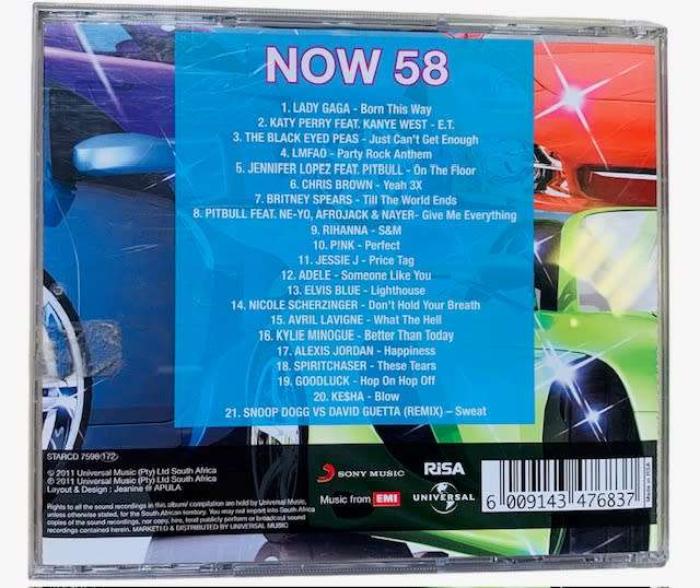 NOW 58 - THAT`S WHAT I CALL MUSIC - CD - COMPACT DISC - MUSIC