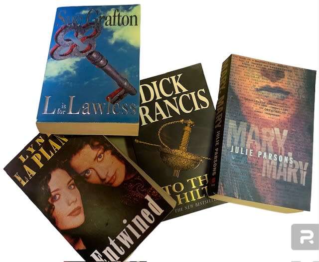 SUE GRAFTON  DICK FRANCIS - LYNDA LA PLANTE - JULIE PARSONS - 4 BOOKS FOR ONLY R130.00