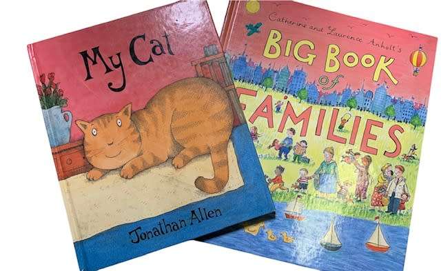 MY CAT - JONATHAN ALLEN - BIG BOOK OF FAMILIES - CATHERINE & LAURENCE ANHOLT`S - 2 BOOKS FOR R150.00