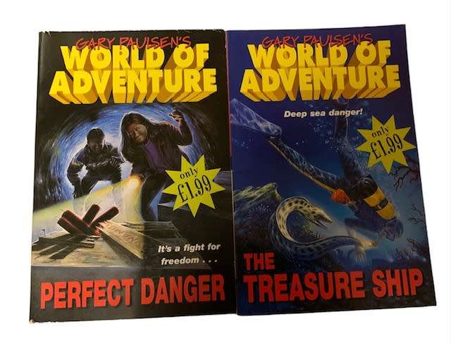 WORLD OF ADVENTURE - GARY PAULSEN`S - PAPERBACK BOOKS - 2 BOOKS