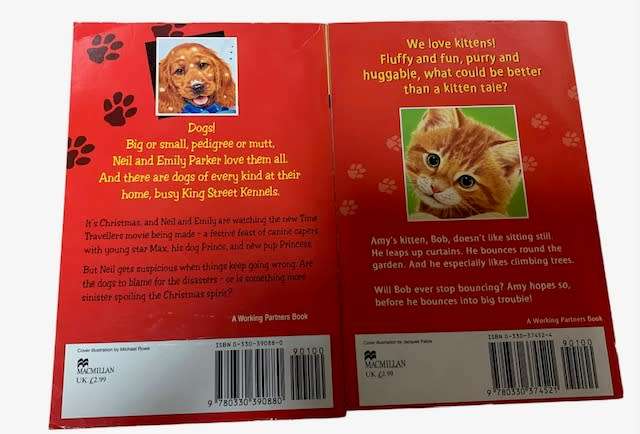 THE SNOW DOG - JENNY DALE - BOB THE BOUNCY KITTEN - 2 BOOKS - PAPERBACK