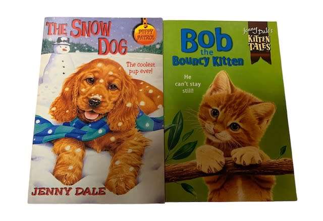 THE SNOW DOG - JENNY DALE - BOB THE BOUNCY KITTEN - 2 BOOKS - PAPERBACK
