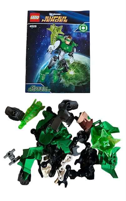LEGO - LEGO SUPER HEROES - GREEN LANTERN - NO BOX - BOOKLET INCLUDED - 18CM TALL - #4528 - PRE OWNED