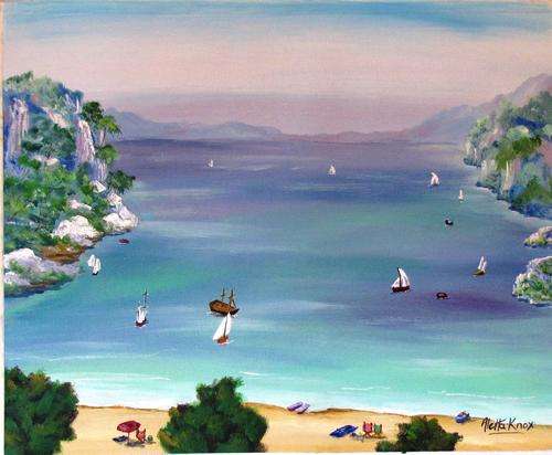 'ONE PERFECT DAY!' original,signed,unframed,acrylic on canvas by Aletta Knox 51x41cms