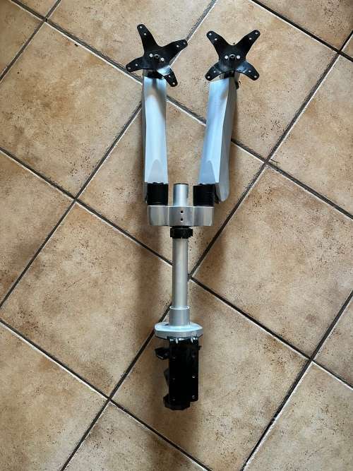 Heavy duty dual monitor arm
