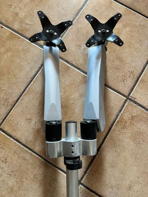 Heavy duty dual monitor arm