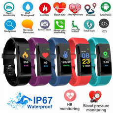 Fitness Activity Tracker Heart Rate Smart Watch For Men Women Fitbit Android iOS (Black)