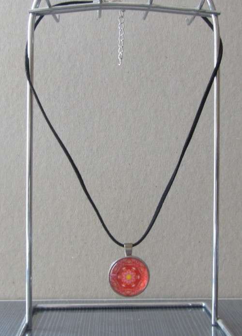 Black leather necklace