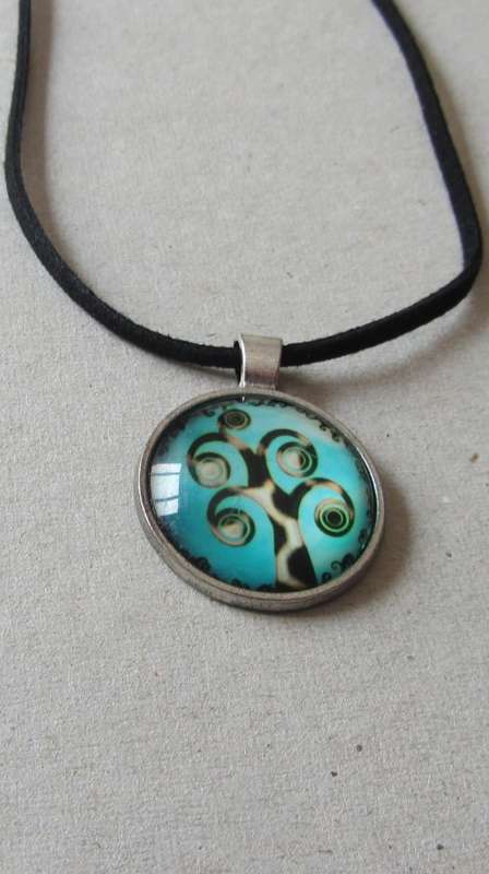 Black leather necklace