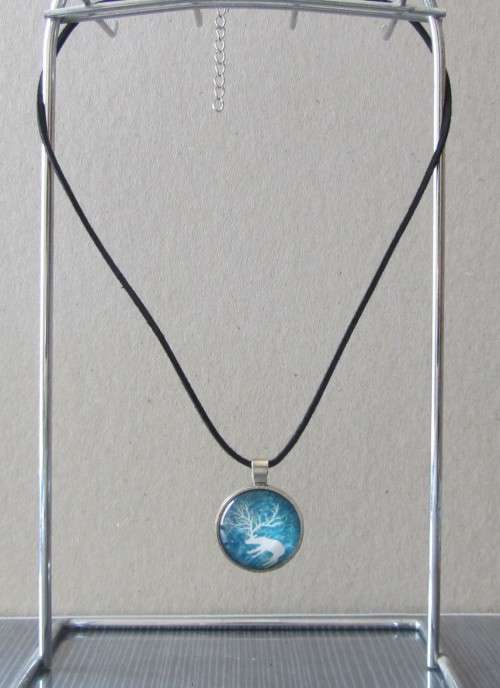 Black leather necklace