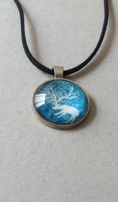 Black leather necklace