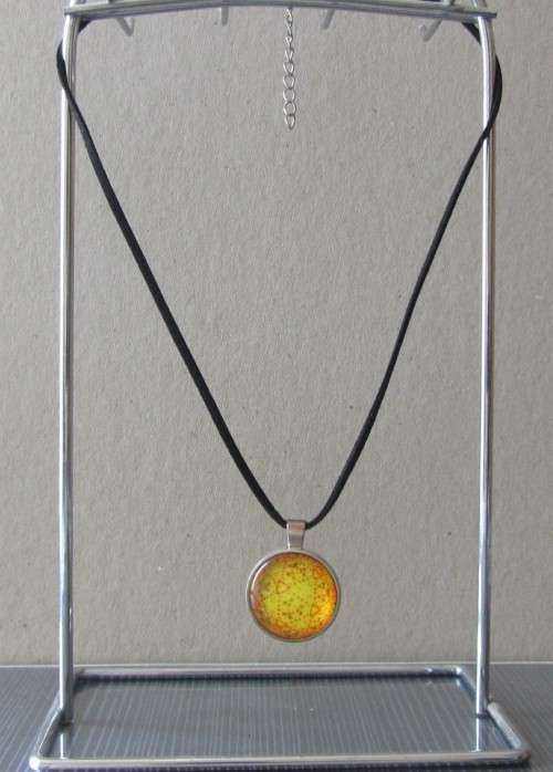 Black leather necklace