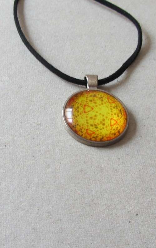 Black leather necklace