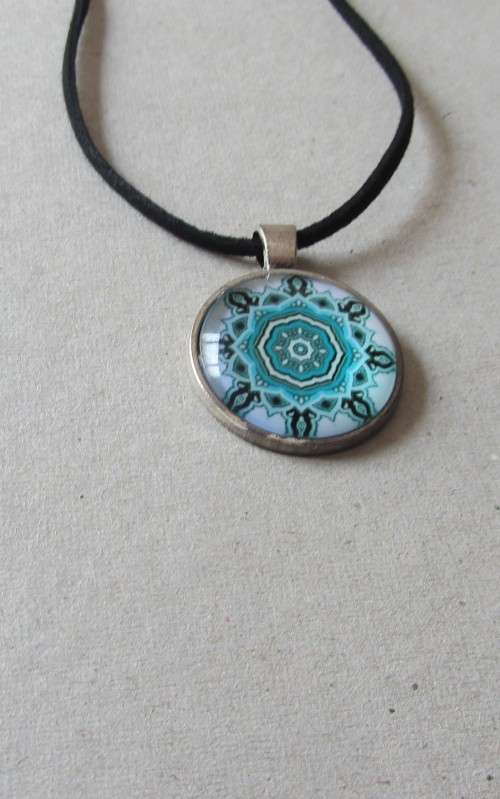 Black leather necklace