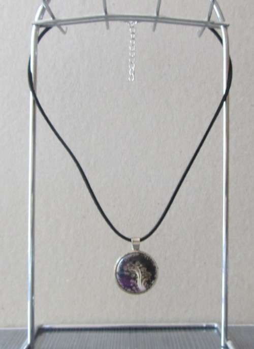 Black leather necklace