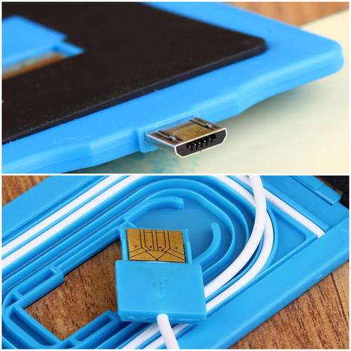 Slim Charge Credit Card Micro USB Data Sync Charger Cable for Samsung LG HTC...