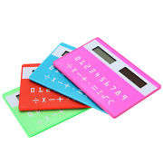 8 Digits Ultra Thin Mini Slim Credit Card Solar Power Pocket Calculator