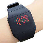 Touch Digital Red Led Silicone Sport Wrist Watch