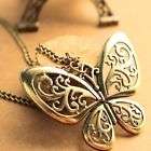 Bronze butterfly necklace