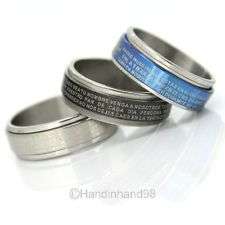 Black Rotating Prayer Ring size 21