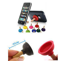 2xPlunger shaped phone holder