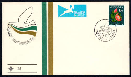 FDC no 25. RSA Games (23 Mar 1973)