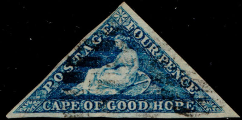 SACC 15c 4d Steel Blue. 1863-4 De La Rue printing