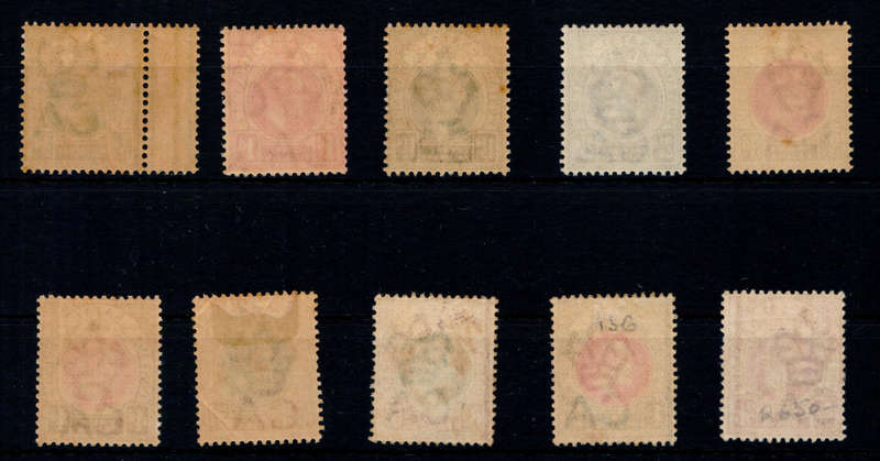 Natal. SACC 129-137. 1904-8. Partial Set 1/2d to 2/6s. Mounted Mint. CV5200