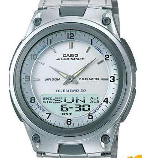 CASIO World Time / Chrono / 3-Alarms / Auto-Calendar / Databank ** BRAND NEW **
