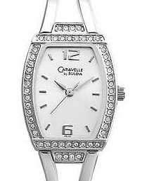 Caravelle by Bulova Women's Silver Crystal Watch  ** Brand New **