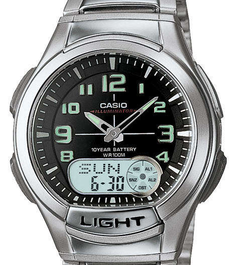 CASIO Illuminator / 100M / World Time / Chrono / 3-Alarms / Auto-Calendar / Databank ** BRAND NEW **